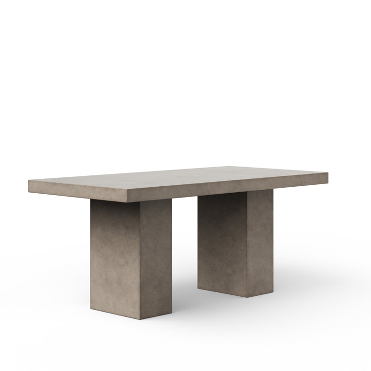 Elcor Dark Gray Fiber-Reinforced Concrete Bar Height Dining Table