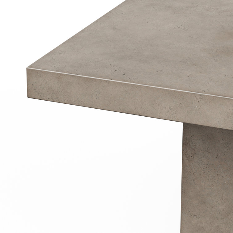 Elcor Dark Gray Fiber-Reinforced Concrete Bar Height Dining Table