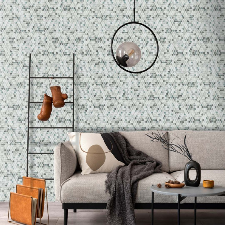 Eterna 12" x 12" Shabby Green Glass Mosaic Wall and Floor Tile