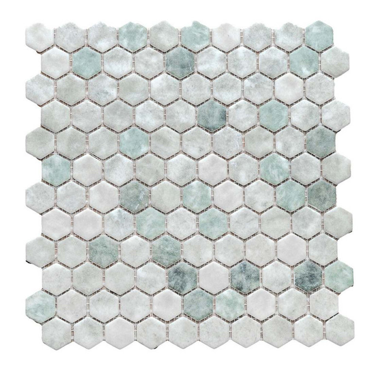 Eterna 12" x 12" Shabby Green Glass Mosaic Wall and Floor Tile