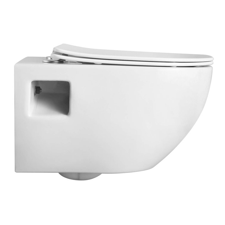 Surge Wall Mounted Elongated White Ceramic Toilet