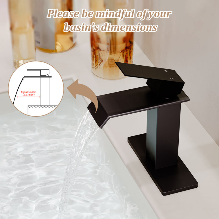 Matte Black Stainless Steel Single Handle Bathroom Faucet