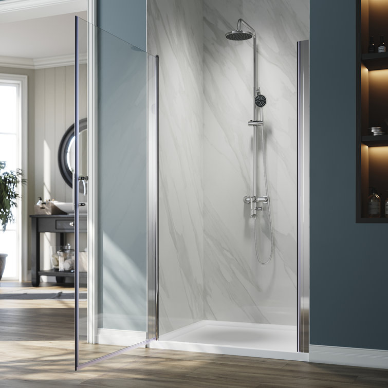 Elegant 36'' x 72'' Clear Tempered Glass Pivot Shower Door