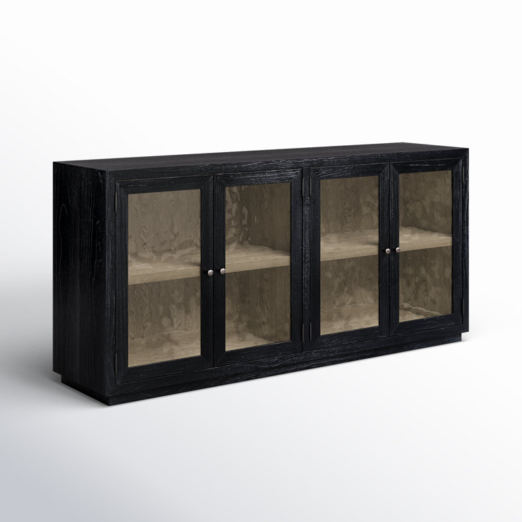 Linville Falls 74'' Black Pine Veneer Server