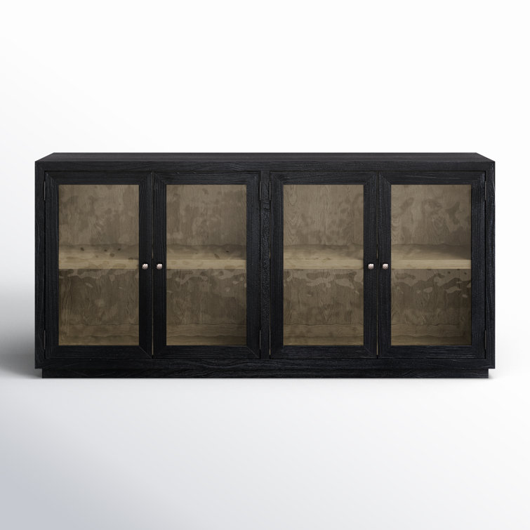 Linville Falls 74'' Black Pine Veneer Server