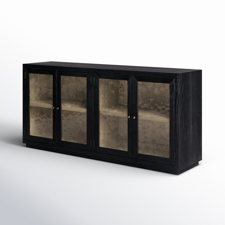 Linville Falls 74'' Black Pine Veneer Server
