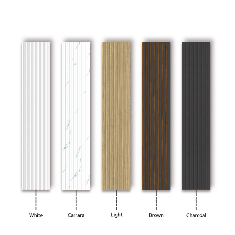 48" x 6" Brown and Black 3D Vinyl Wall Paneling