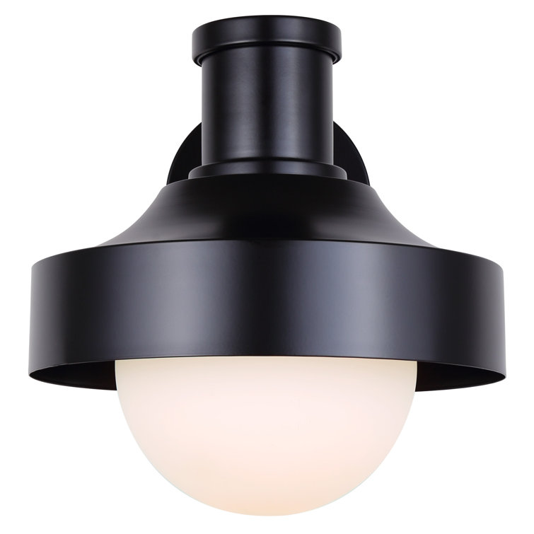 Baylor Black 11'' Direct Wired Outdoor Lantern