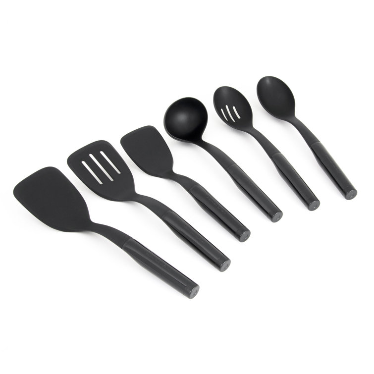 Black Nylon 6-Piece Heat-Resistant Kitchen Tool Set