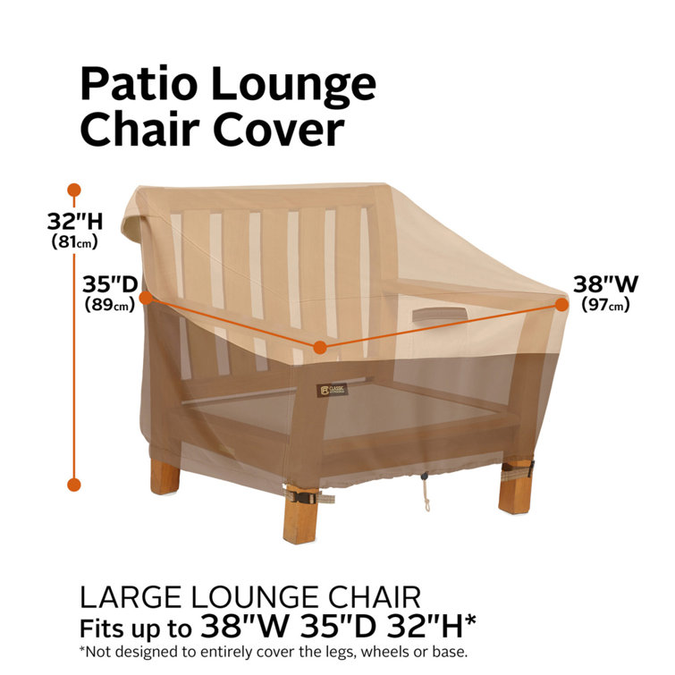 Veranda's Best Brown and Beige Waterproof Patio Chair Cover