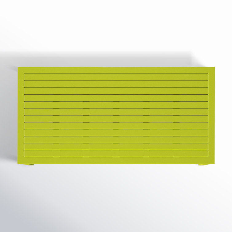 Contemporary Bette Rectangular Metal Dining Table in Light Green