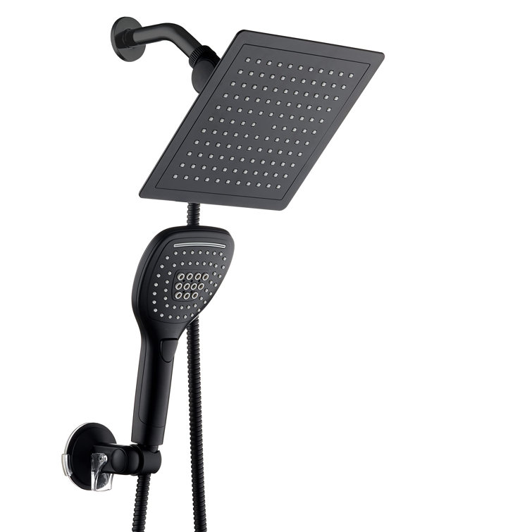 Ultra-Luxury Matte Black 9" Rainfall Shower Head and Handheld Combo