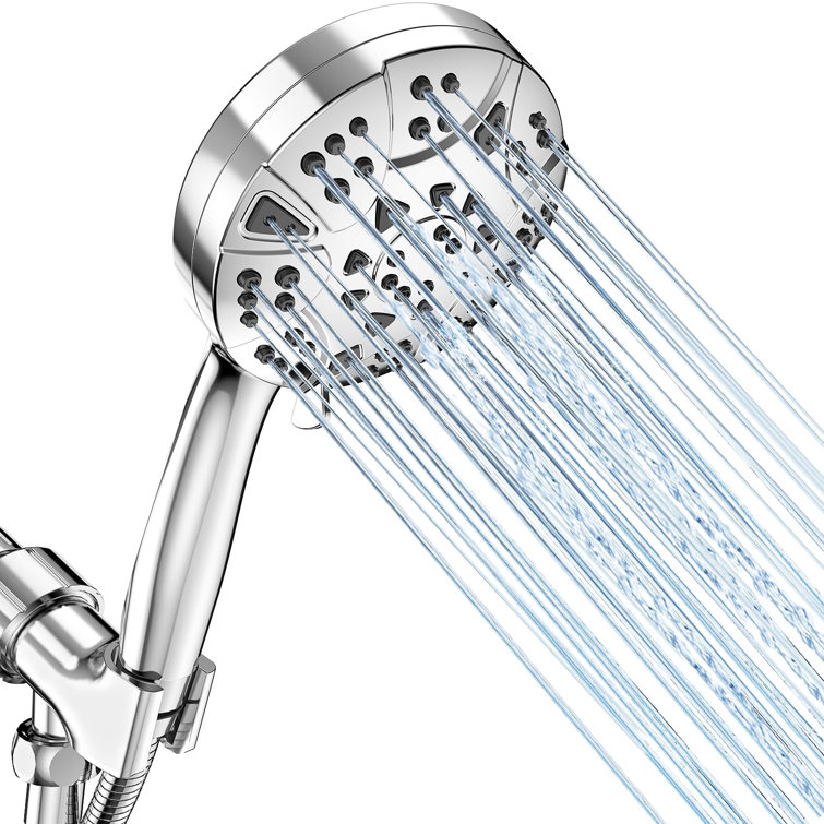 High Pressure 8-Mode Stainless Steel Handheld Shower Head with Adjustable Bracket