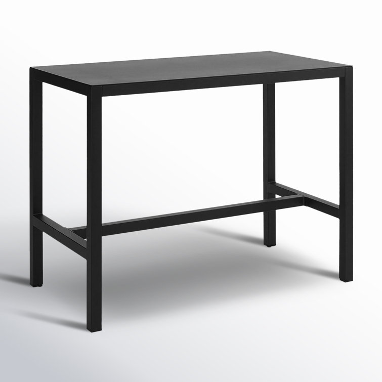 Armando Black Aluminum Rectangular Bar Table