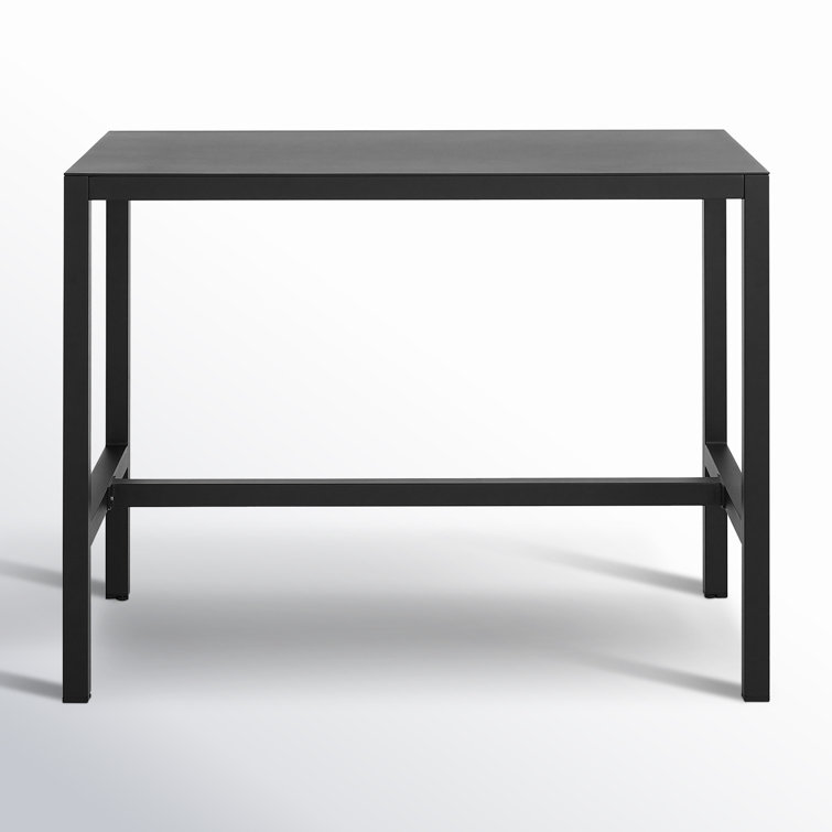 Armando Black Aluminum Rectangular Bar Table