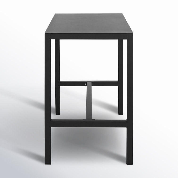 Armando Black Aluminum Rectangular Bar Table