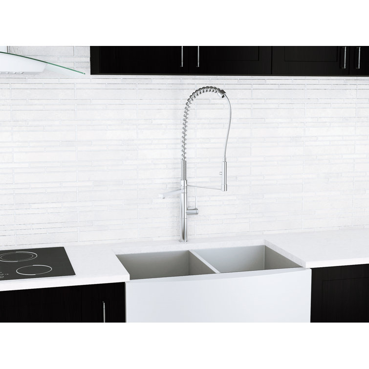 Nickel Pull Down Kitchen Faucet with Pull-out Spray