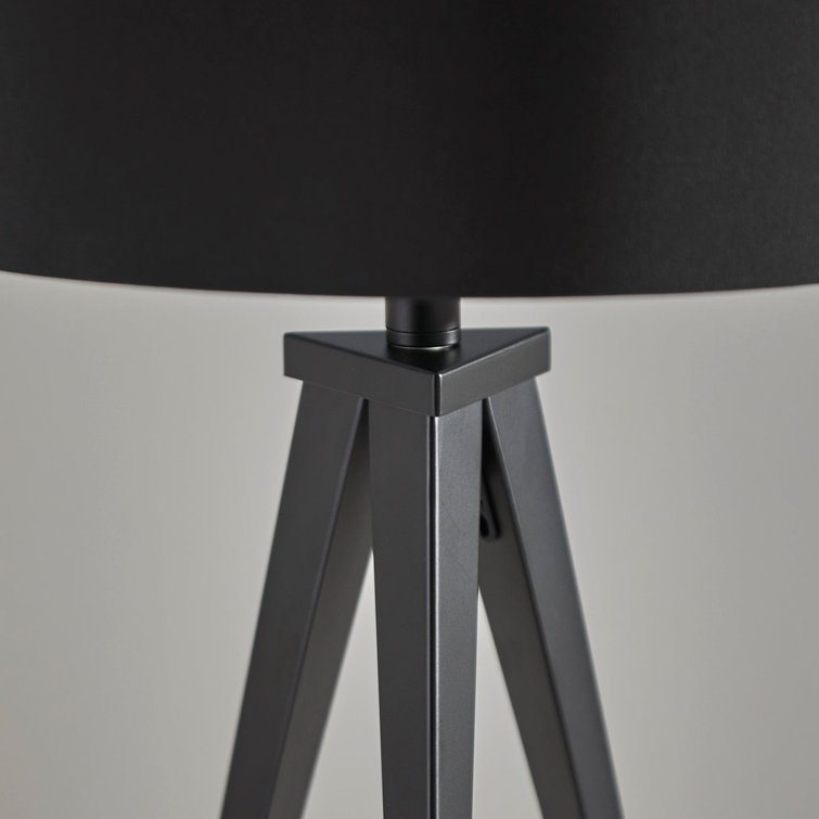 Elegante 61" Outdoor Black Tripod Floor Lamp with Drum Shade
