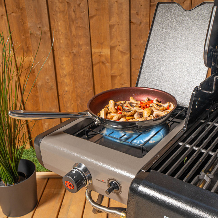 Coleman 4-Burner Stainless Steel Propane Gas Grill with Side Burner