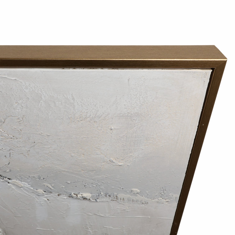 Large Abstract Gray and Beige Handpainted Canvas Wall Art Set