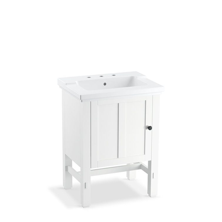 Tresham 25" White Ceramic Vanity Top with Integrated Sink