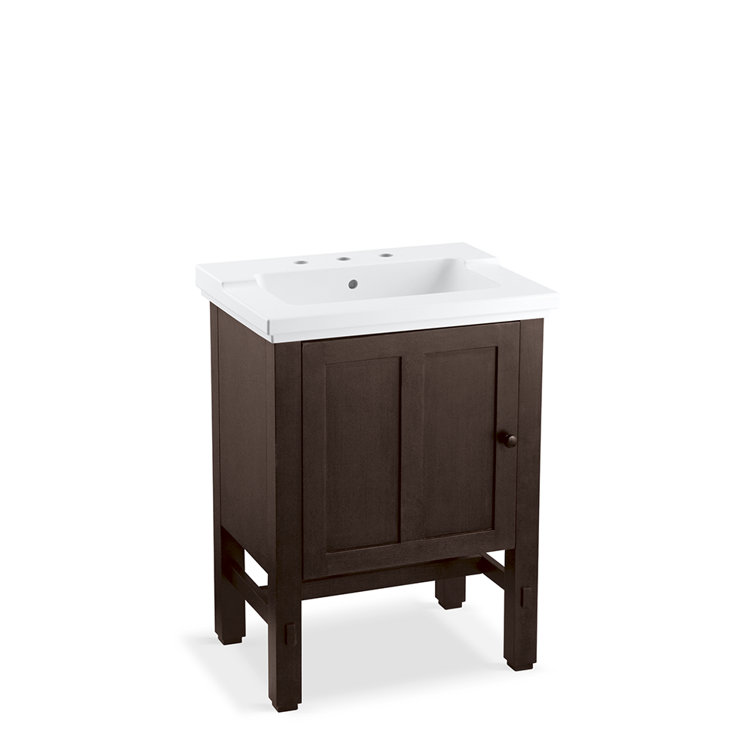 Tresham 25" White Ceramic Vanity Top with Integrated Sink