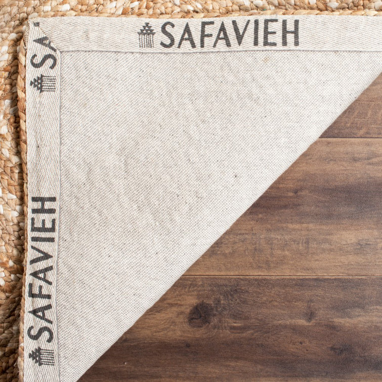 Eco-Friendly Handwoven Non-Slip Square Gray Jute 6' Area Rug