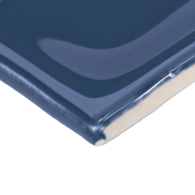 Costa Clara Blue Wave Glossy Ceramic Wall Tile 3" x 12"