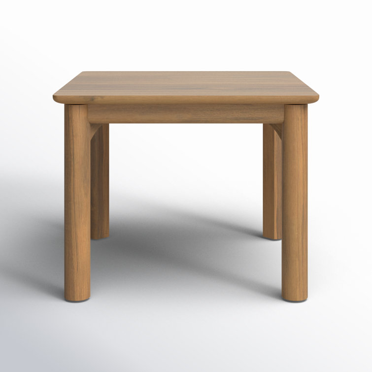 Natural Teak Square Outdoor Side Table