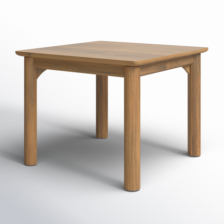 Natural Teak Square Outdoor Side Table