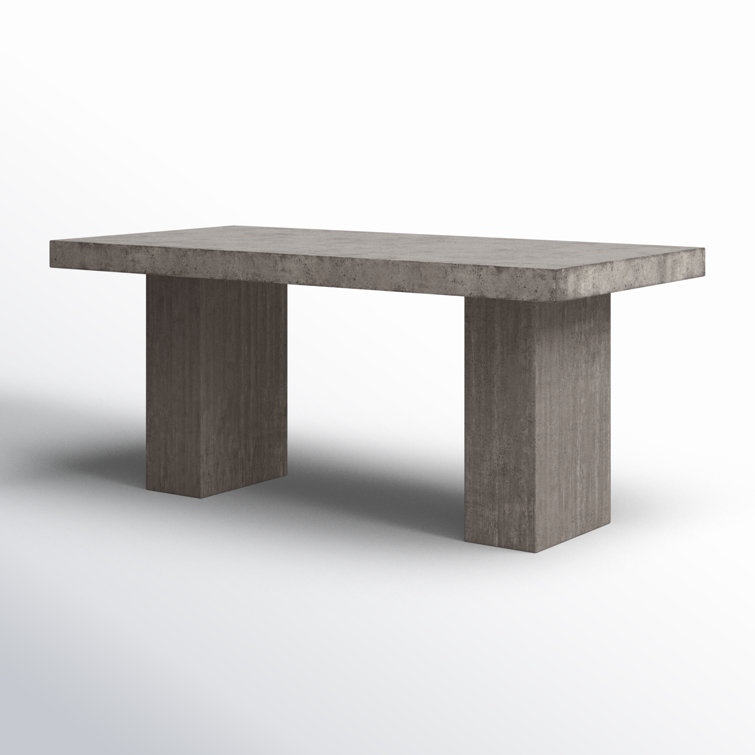 Elcor Dark Gray Fiber-Reinforced Concrete Bar Height Dining Table