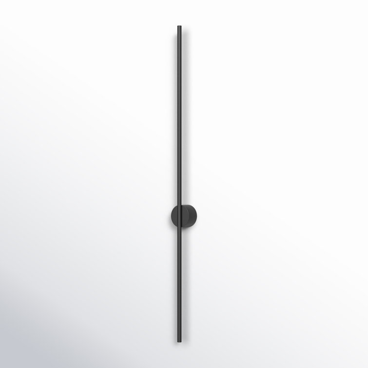 Sleek Black Aluminum Linear LED Wall Sconce