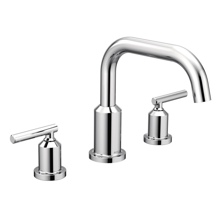 Gibson Chrome Double Handle Deck Mounted Roman Tub Faucet