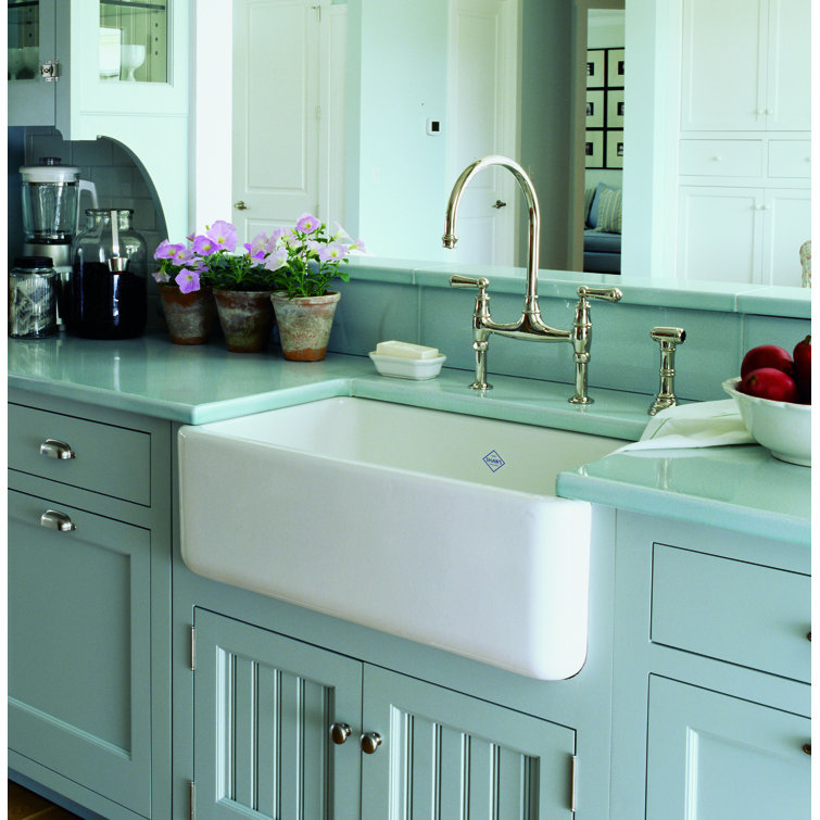 Lancaster 30'' White Fireclay Farmhouse Apron Sink