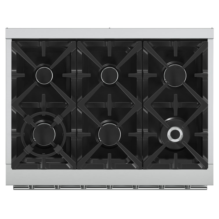Massimo 36-inch Stainless Steel Gas Range with Griddle