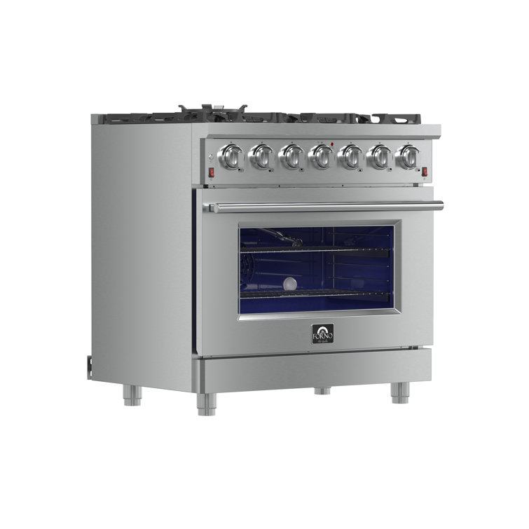 Massimo 36-inch Stainless Steel Gas Range with Griddle