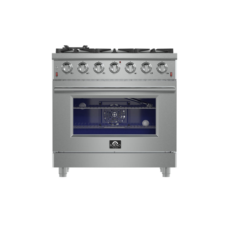 Massimo 36-inch Stainless Steel Gas Range with Griddle