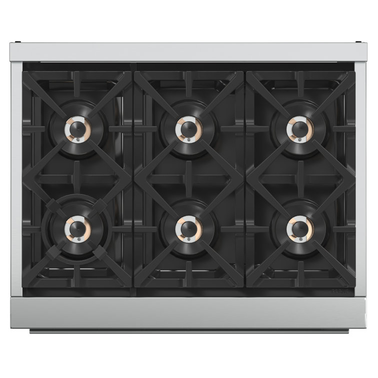 36" Stainless Steel Dual-Fuel Freestanding Gas Range