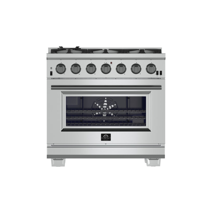 36" Stainless Steel Dual-Fuel Freestanding Gas Range