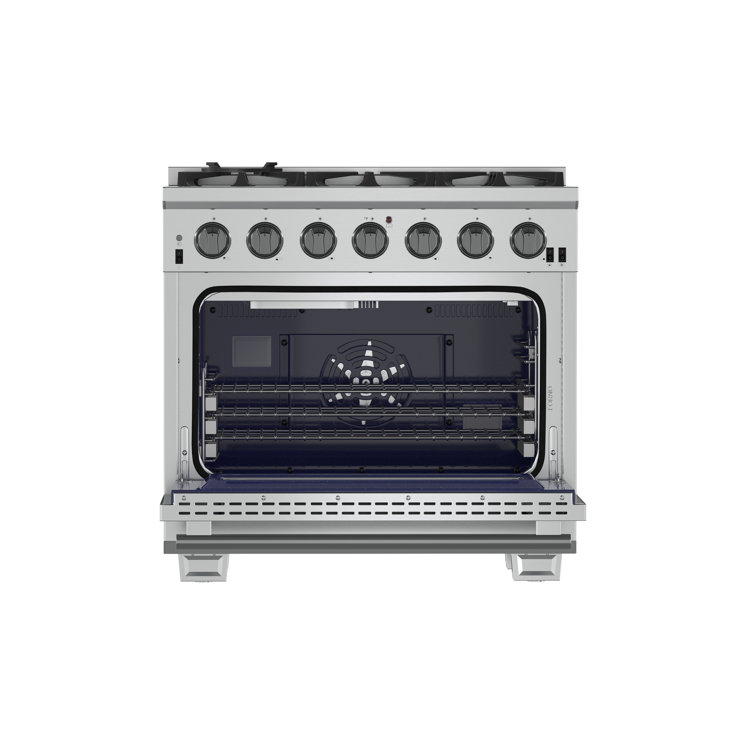 36" Stainless Steel Dual-Fuel Freestanding Gas Range