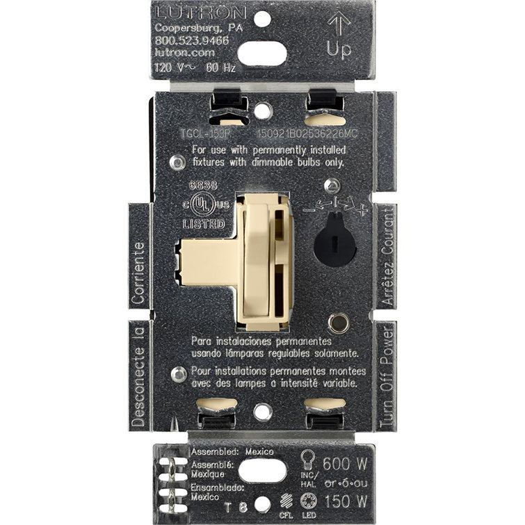 Ivory Smart Toggle Dimmer Switch for LED and Incandescent Bulbs