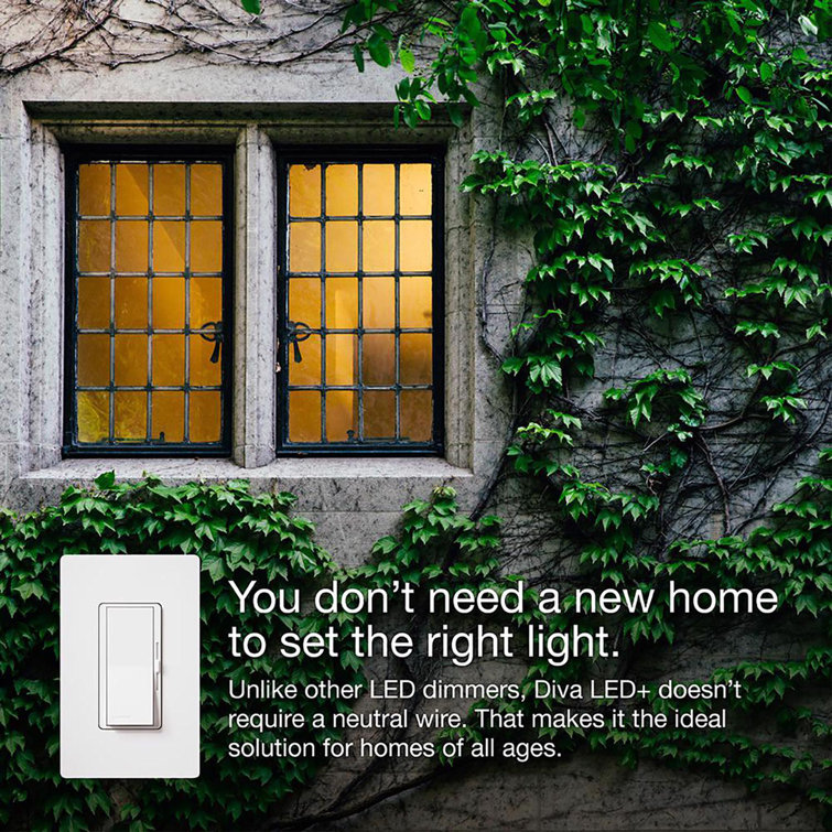 White Smart Rocker Dimmer Switch with Slide Control