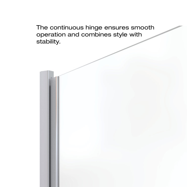 Infinity Brushed Nickel Semi-Frameless Clear Glass Shower Door