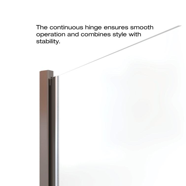 Infinity Oil Rubbed Bronze Semi-Frameless Hinged Shower Door with Clear Glass