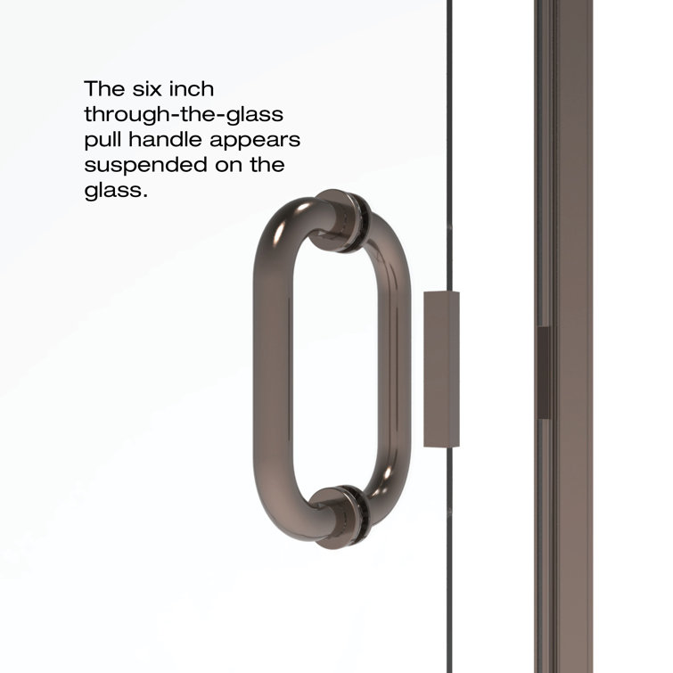 Infinity Oil Rubbed Bronze Semi-Frameless Hinged Shower Door with Clear Glass