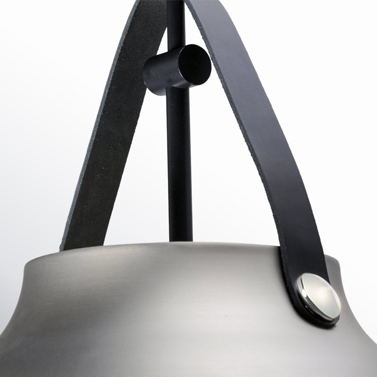 Adjustable Black and Brushed Platinum Aluminum Pendant Light
