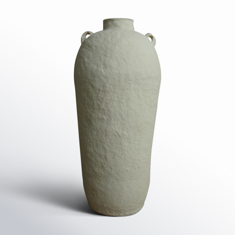 Amphora White Ceramic Water Resistant Table Vase