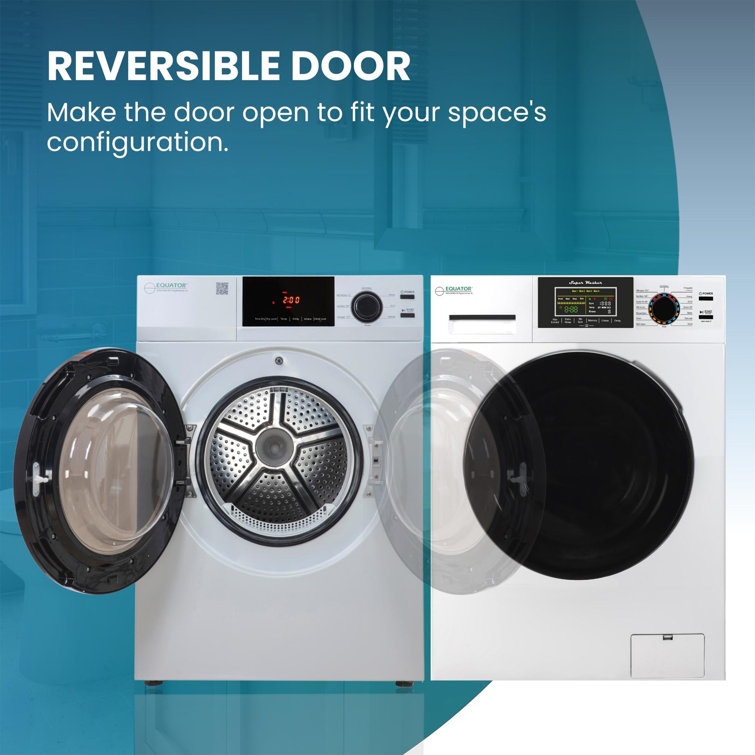24" White Front-Load Vented Dryer with Moisture Sensing
