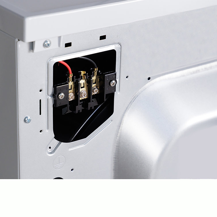 24" White Front-Load Vented Dryer with Moisture Sensing