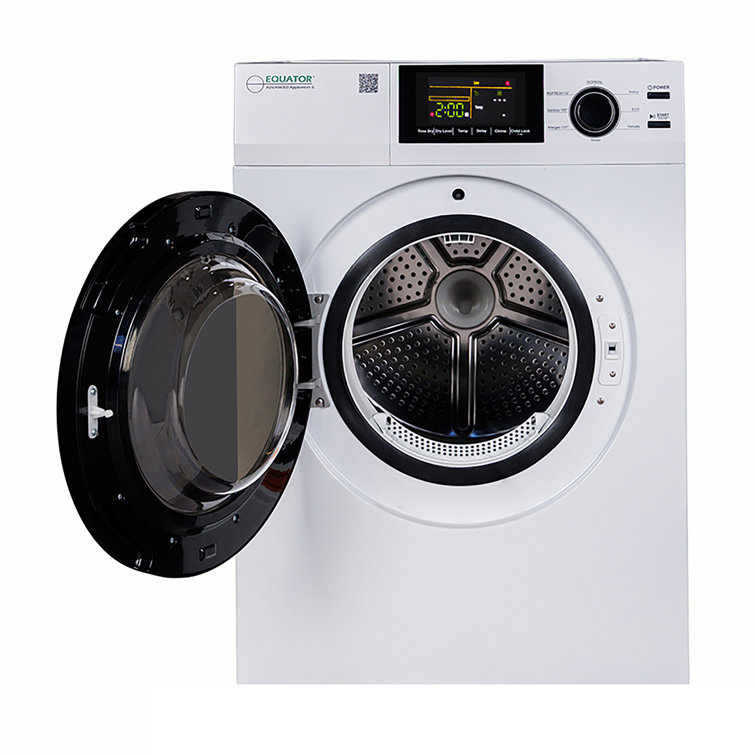 24" White Front-Load Vented Dryer with Moisture Sensing